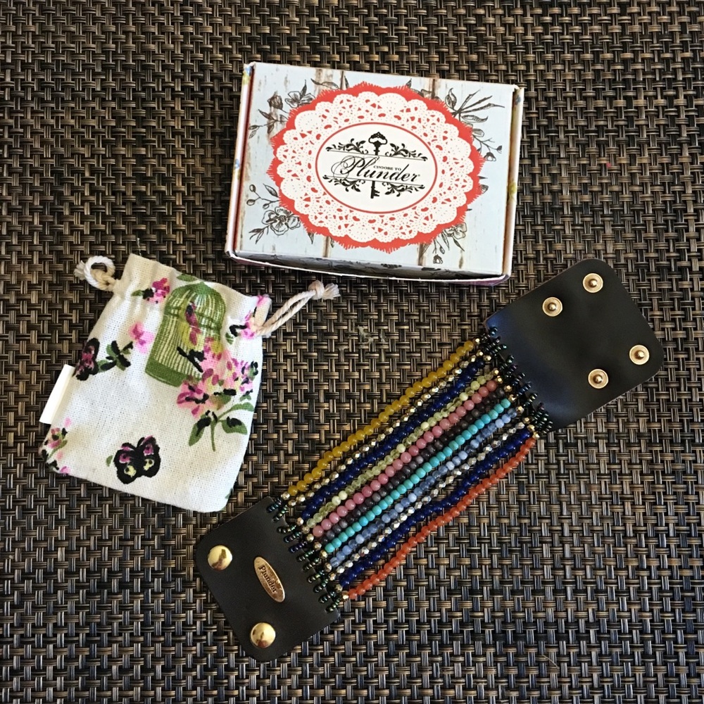 New Plunder beaded leather bracelet